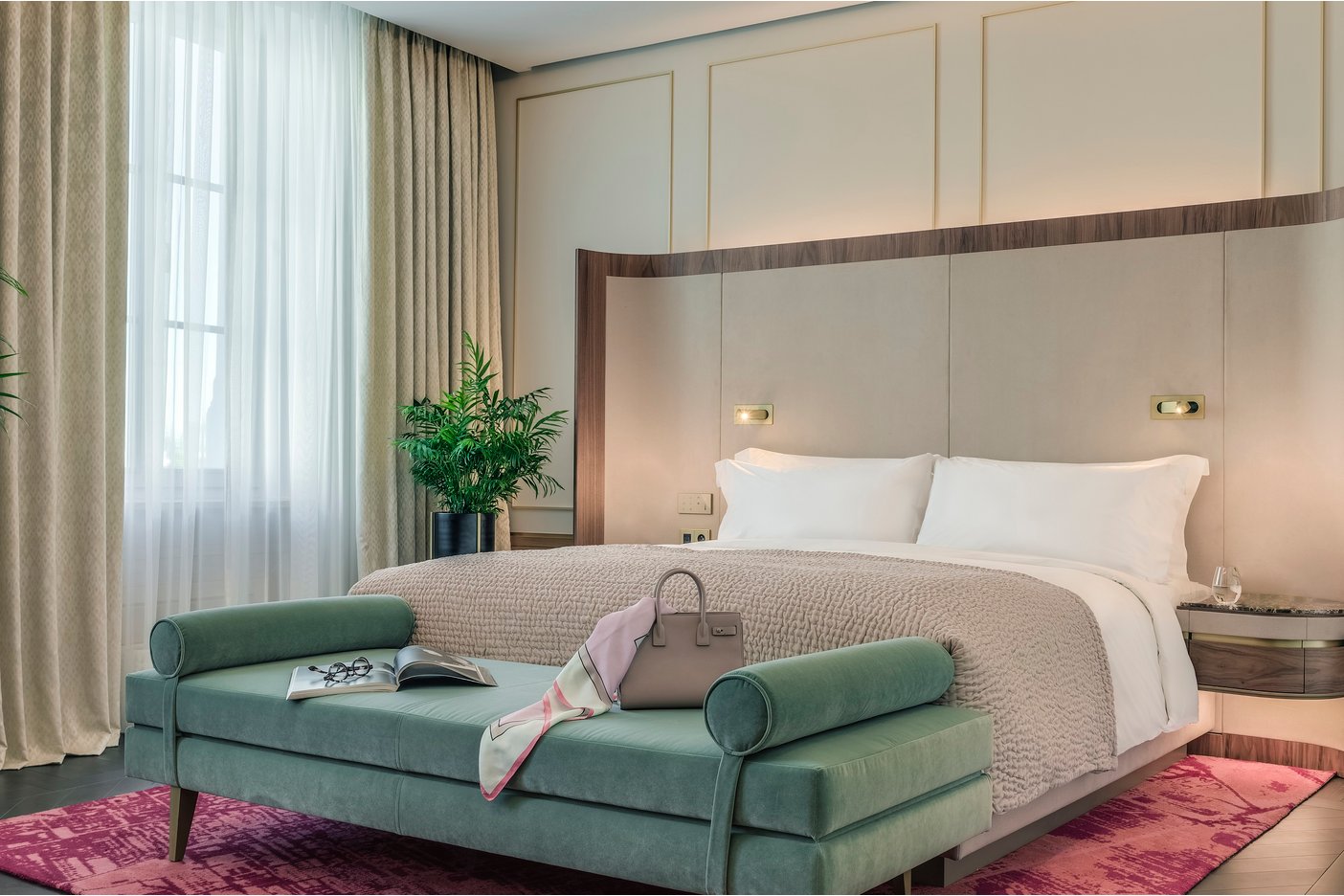 Guestroom suite with Astro wall light